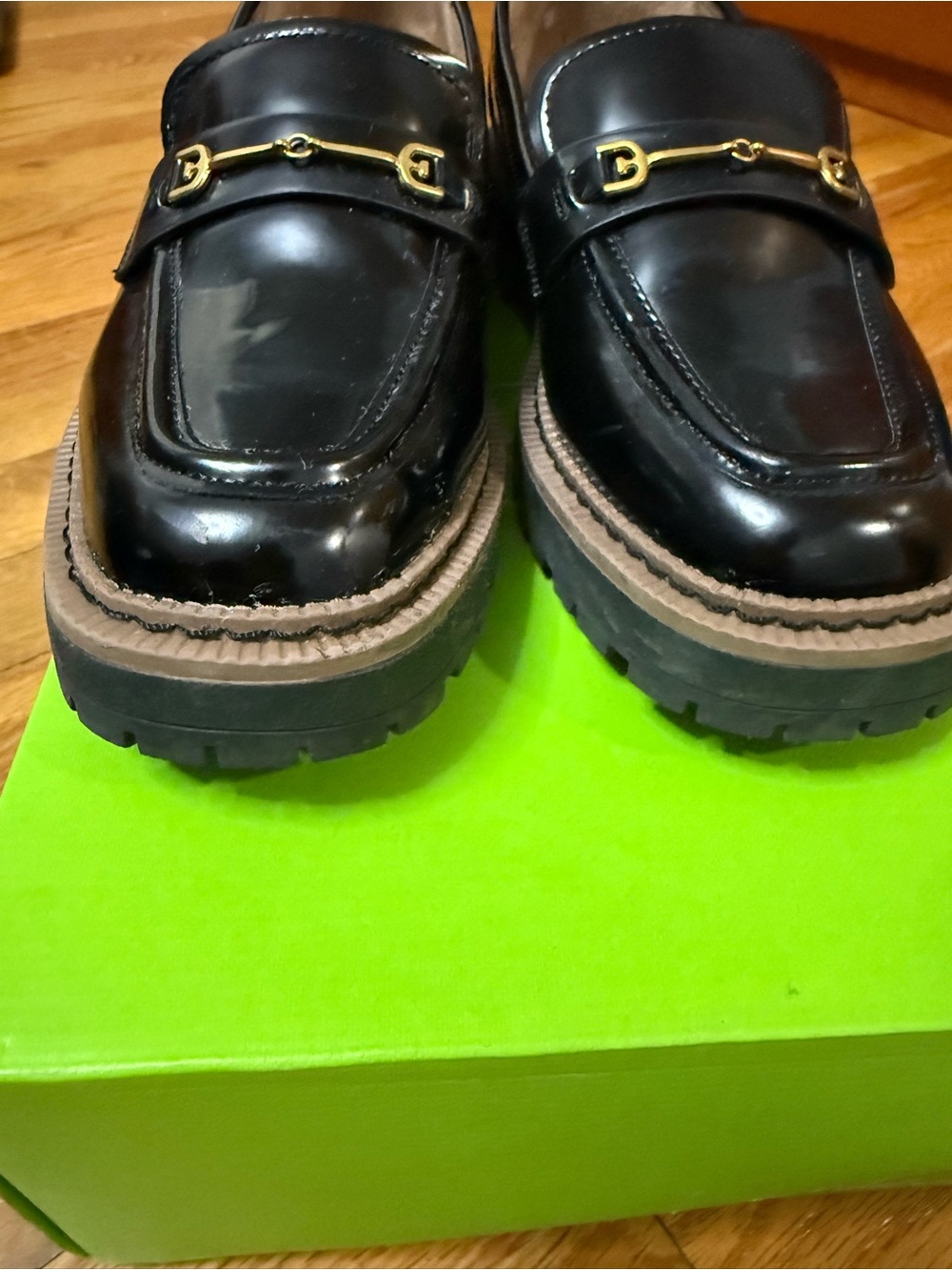 Sam Edelman Laurs Kids Black Leather Loafers